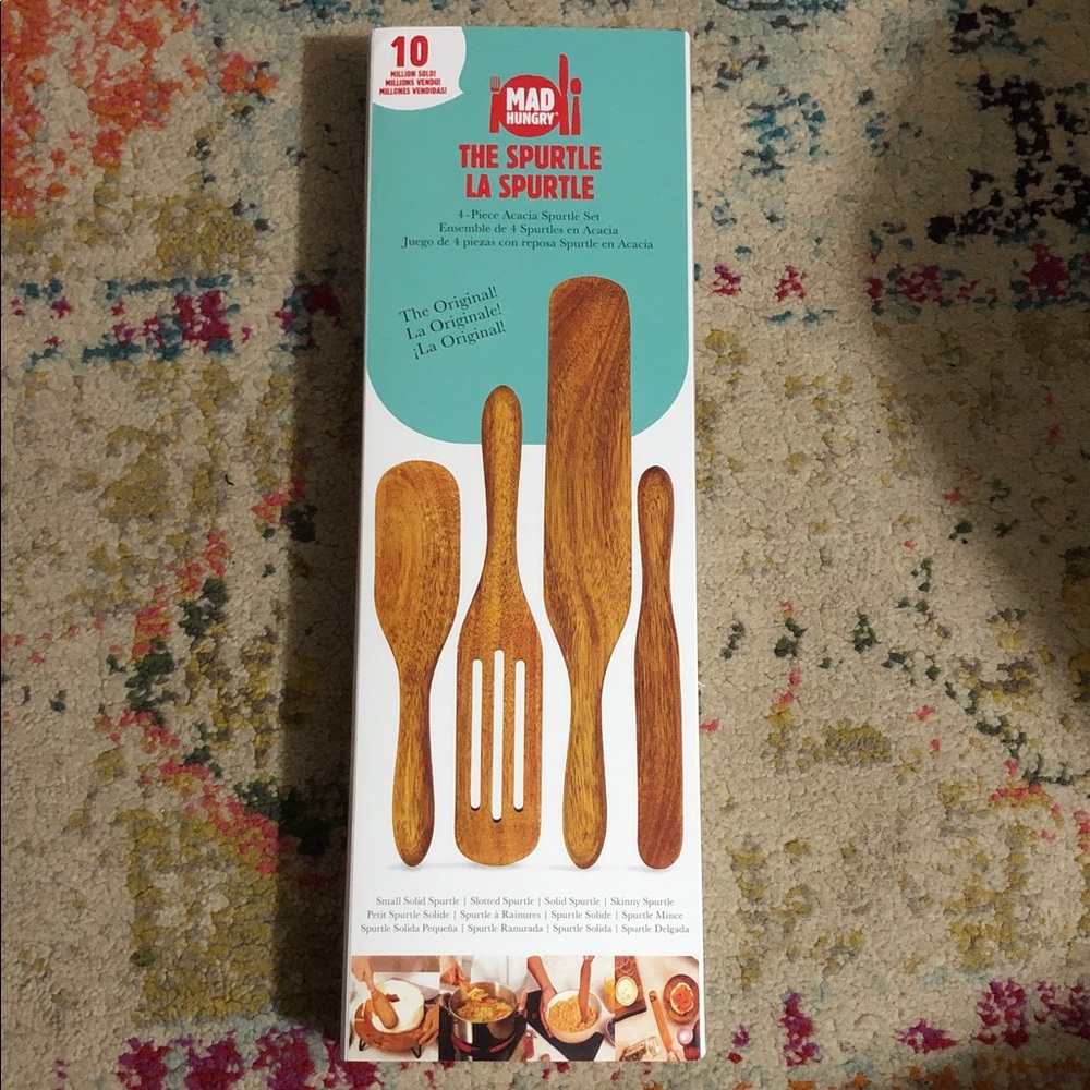 Mad hungry the spurtle set of 4 Acadia wood